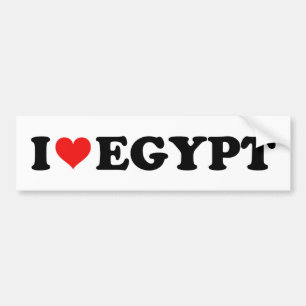 I Love Heart Egypt Travel Souvenir Bumpersticker