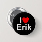 I Love (Heart) Erik Ronde Button 5,7 Cm (Voorkant /achterkant)