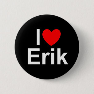 I Love (Heart) Erik Ronde Button 5,7 Cm