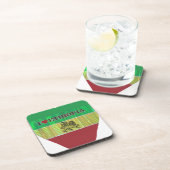 I Love Heart Ethiopia: Motief voor vlagkunst Bier Onderzetter (Rechterzijde)