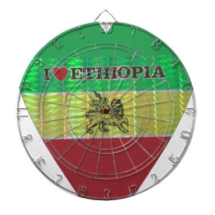 I Love Heart Ethiopia: Motief voor vlagkunst Dartbord