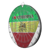 I Love Heart Ethiopia: Motief voor vlagkunst Dartbord (Voorkant Rechts)
