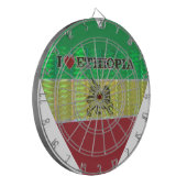 I Love Heart Ethiopia: Motief voor vlagkunst Dartbord (Voorkant Links)