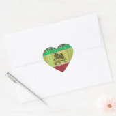 I Love Heart Ethiopia: Motief voor vlagkunst Hart Sticker (Envelop)