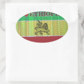 I Love Heart Ethiopia: Motief voor vlagkunst Ovale Sticker (Tas)