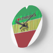 I Love Heart Ethiopia: Motief voor vlagkunst Ronde Klok (Hoek)