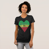 I Love Heart Ethiopia: Motief voor vlagkunst T-shirt (Voorkant volledig)
