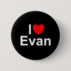 I Love (Heart) Evan Ronde Button 5,7 Cm