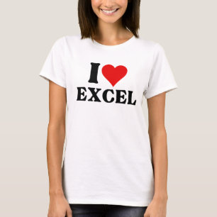 I love heart Excel Grappige Spreadsheet Lover T-sh T-shirt