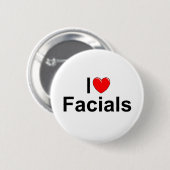 I Love (Heart) Facials Ronde Button 5,7 Cm (Voorkant /achterkant)