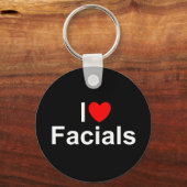I Love (Heart) Facials Sleutelhanger (Voorkant)