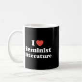 I Love Heart Feminist Literature Koffiemok (Links)