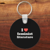 I Love Heart Feminist Literature  Sleutelhanger (Voorkant)