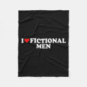 I Love Heart Fictional Men Simple Cute Funny Readi Fleece Deken (Voorkant)