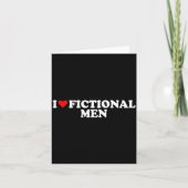 I Love Heart Fictional Men Simple Cute Funny Readi Kaart (Voorkant)