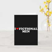 I Love Heart Fictional Men Simple Cute Funny Readi Kaart (Gele Bloem)