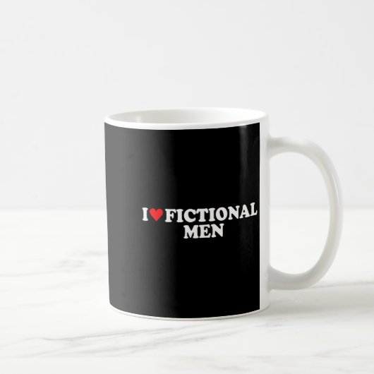 I Love Heart Fictional Men Simple Cute Funny Readi Koffiemok (Rechts)