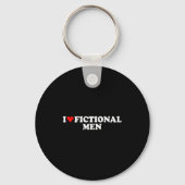 I Love Heart Fictional Men Simple Cute Funny Readi Sleutelhanger (Voorkant)