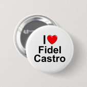 I Love (Heart) Fidel Castro Ronde Button 5,7 Cm (Voorkant /achterkant)
