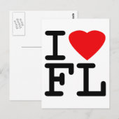 I Love Heart Florida Briefkaart (Voorkant / Achterkant)