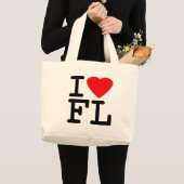 I Love Heart Florida Grote Tote Bag (Voorkant (product))