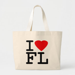 I Love Heart Florida Grote Tote Bag