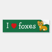 I Love/Heart Foxes Bumperstickers (Voorkant)