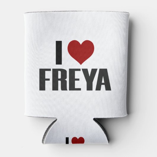 I Love Heart Freya Norse Goddess Fertility Nordic Blikjeskoeler (Voorkant)