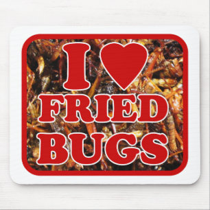 I Love (Heart) Fried Bugs / Eetable Insects Muismat