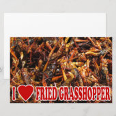 I Love (Heart) Fried Grasshopper Briefpapier (Voorkant / Achterkant)