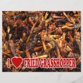 I Love (Heart) Fried Grasshopper Flyer (Voorkant)