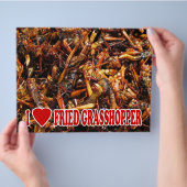 I Love (Heart) Fried Grasshopper Flyer (Hand)