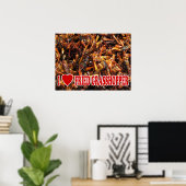 I Love (Heart) Fried Grasshopper Poster (Thuiskantoor)