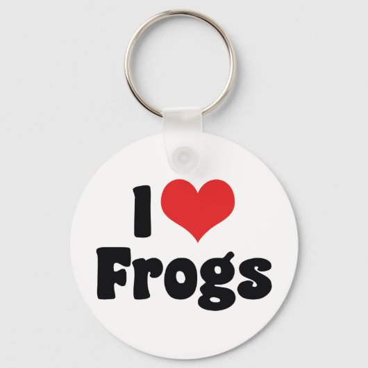 I Love Heart Frogs Sleutelhanger (Voorkant)