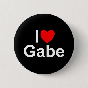 I Love (Heart) Gabe Ronde Button 5,7 Cm