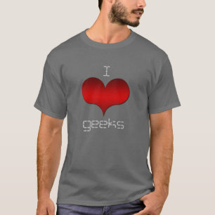 I Love (Heart) Geeks Dark Mannen T-shirt