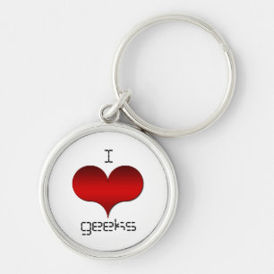 I Love (Heart) Geeks Sleutelhanger