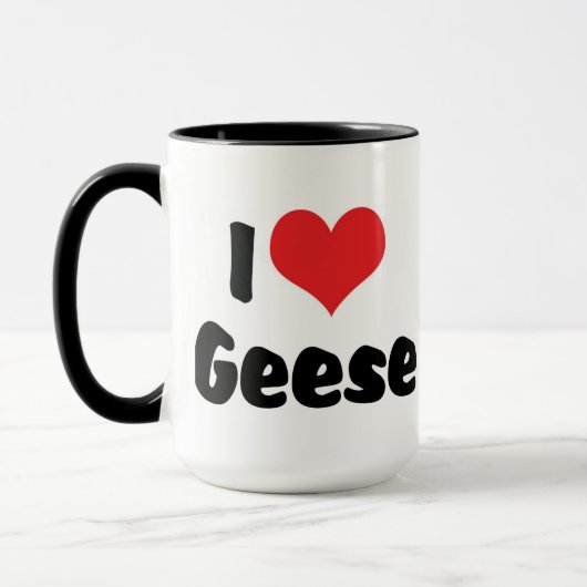 I Love Heart Gese - Goose Lover Mok (Links)