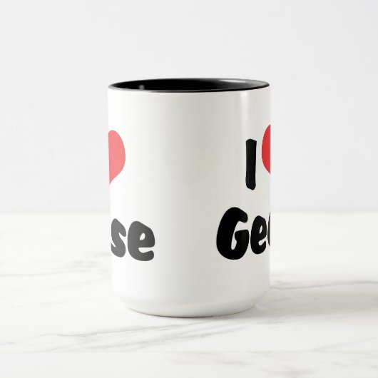 I Love Heart Gese - Goose Lover Mok (Midden)