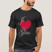 I Love Heart Gino Dark T-shirt (Voorkant)