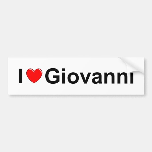 I Love (Heart) Giovanni Bumpersticker (Voorkant)
