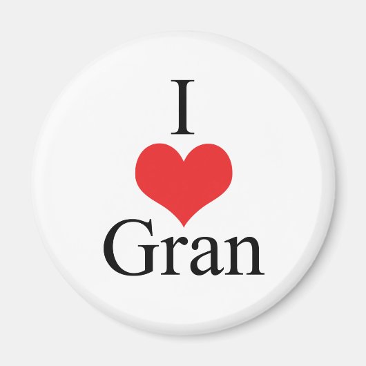 I Love (Heart) Gran Magneet (Voorkant)