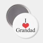I Love (Heart) Grandad Magneet (Voorkant / Achterkant)