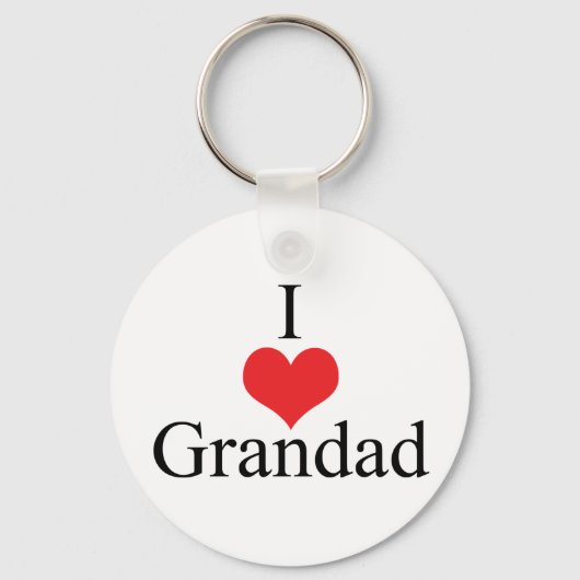 I Love (Heart) Grandad Sleutelhanger (Voorkant)