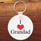 I Love (Heart) Grandad Sleutelhanger (Voorkant)