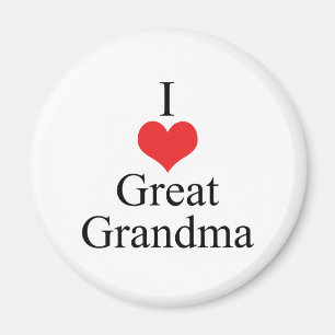 I Love (Heart) Great Grandma Magneet