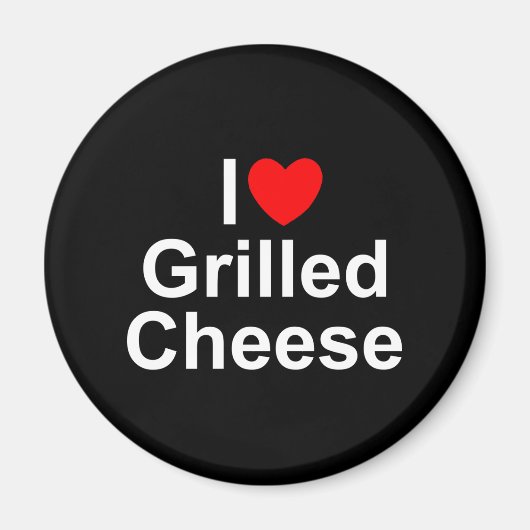 I Love (Heart) Grilled Cheese Magneet (Voorkant)