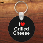 I Love (Heart) Grilled Cheese Sleutelhanger (Voorkant)