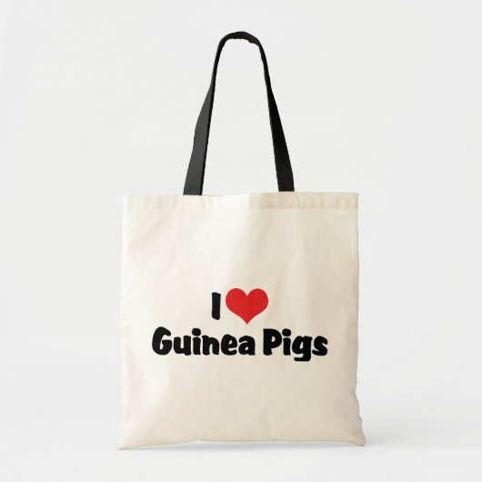 I Love Heart Guinee Pigs Tote Bag (Voorkant)
