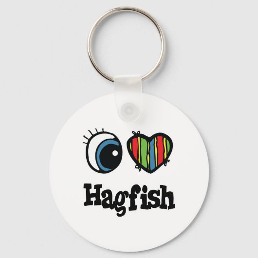I Love (Heart) Hagfish Sleutelhanger (Voorkant)